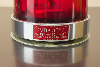 Federal Signal Red Vitalite Beacon Light Model: 121 Series A1
