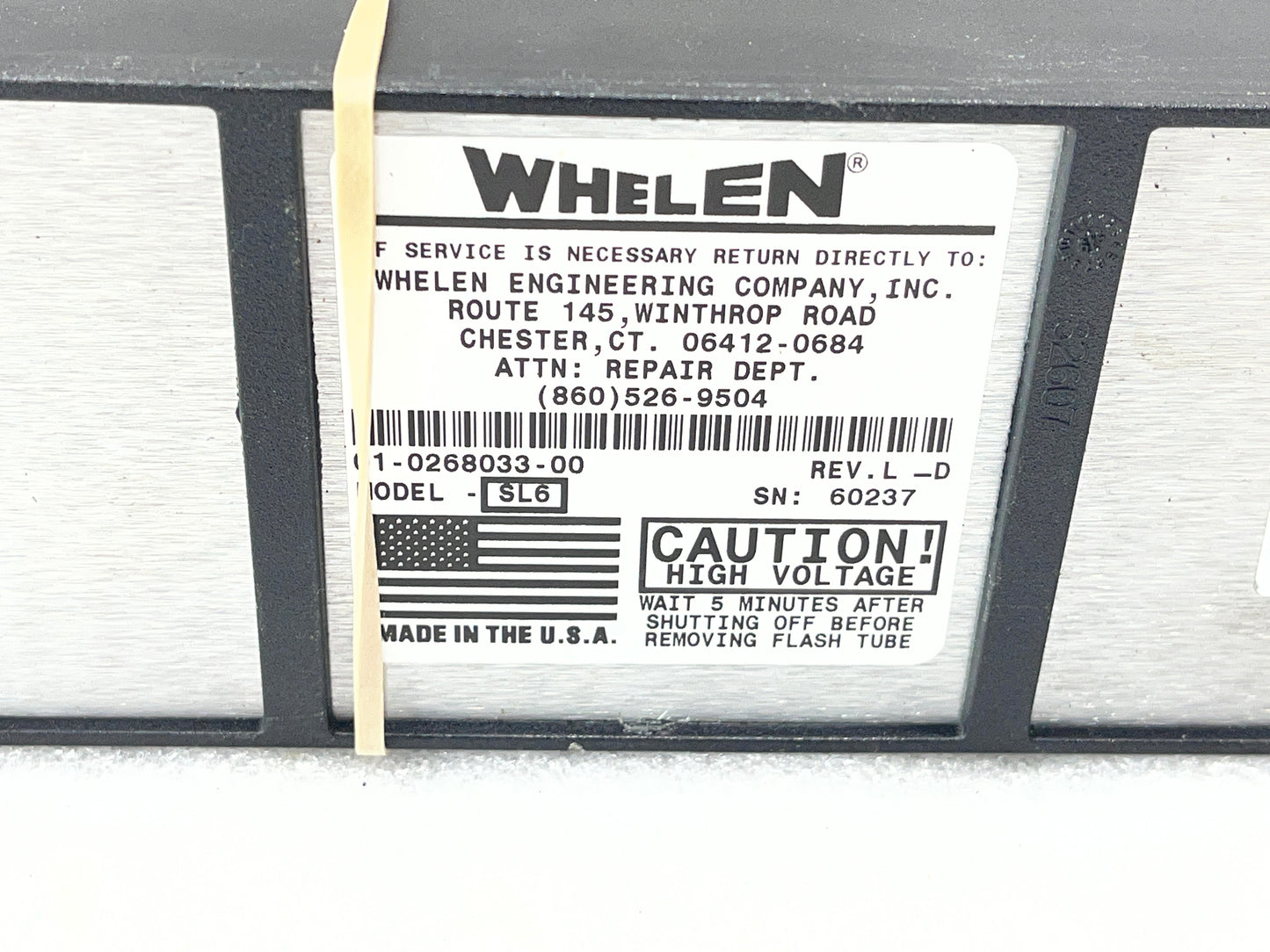 Whelen Edge 9000 Lightbar - Strobe Power Supply P/N: 01-0268033-00 / Model: SL6