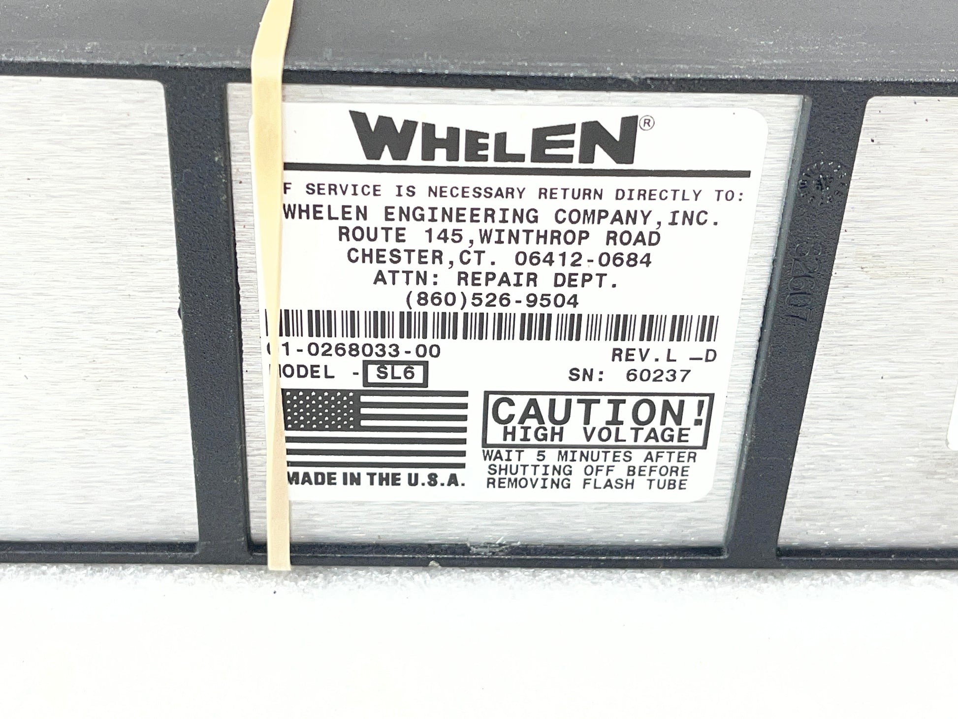 Whelen Edge 9000 Lightbar - Strobe Power Supply P/N: 01-0268033-00 / Model: SL6