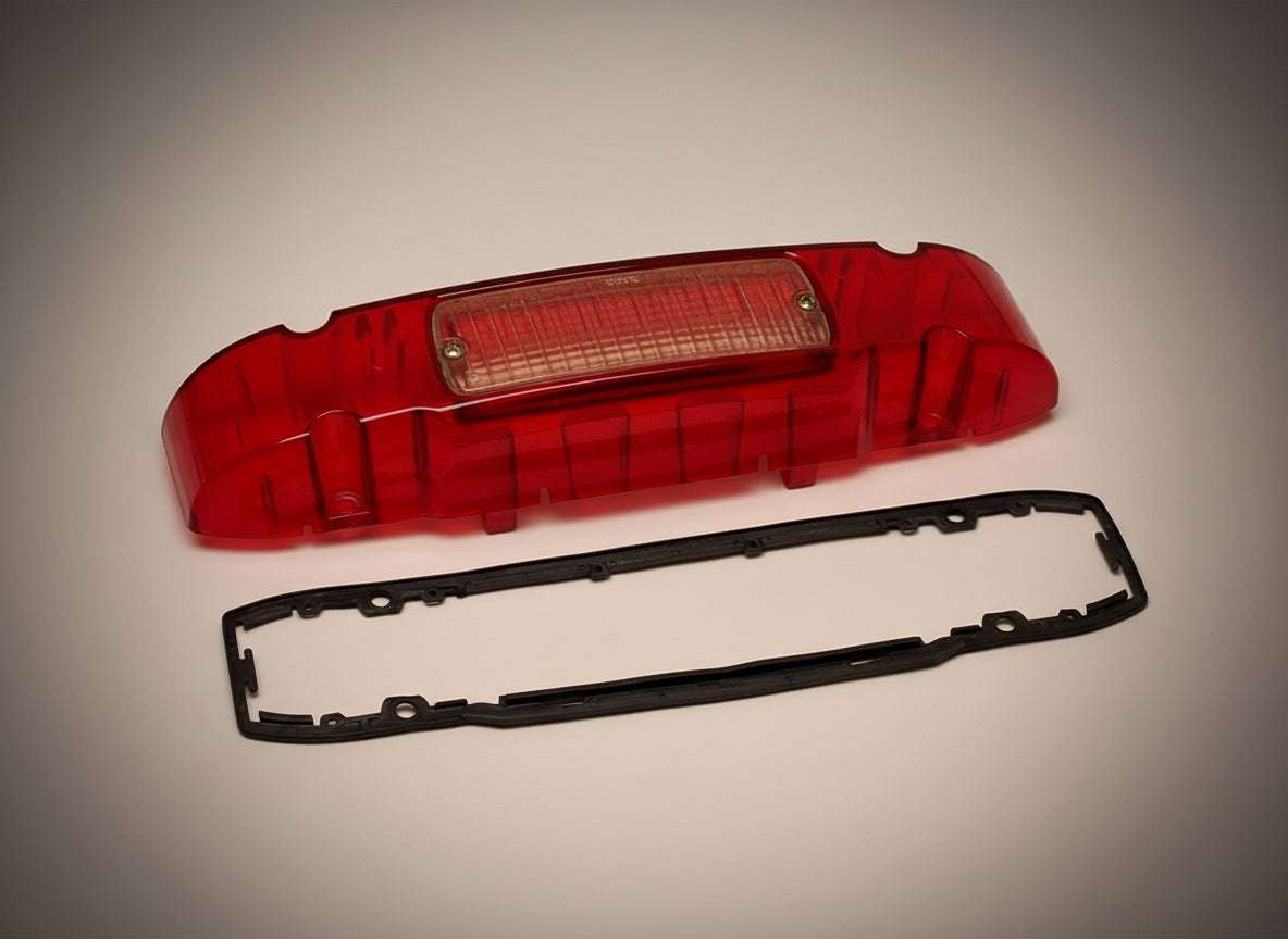 Whelen Liberty Patriot Lightbar - Red End Cap with Clear Alley Light Lens, Gasket and Screws