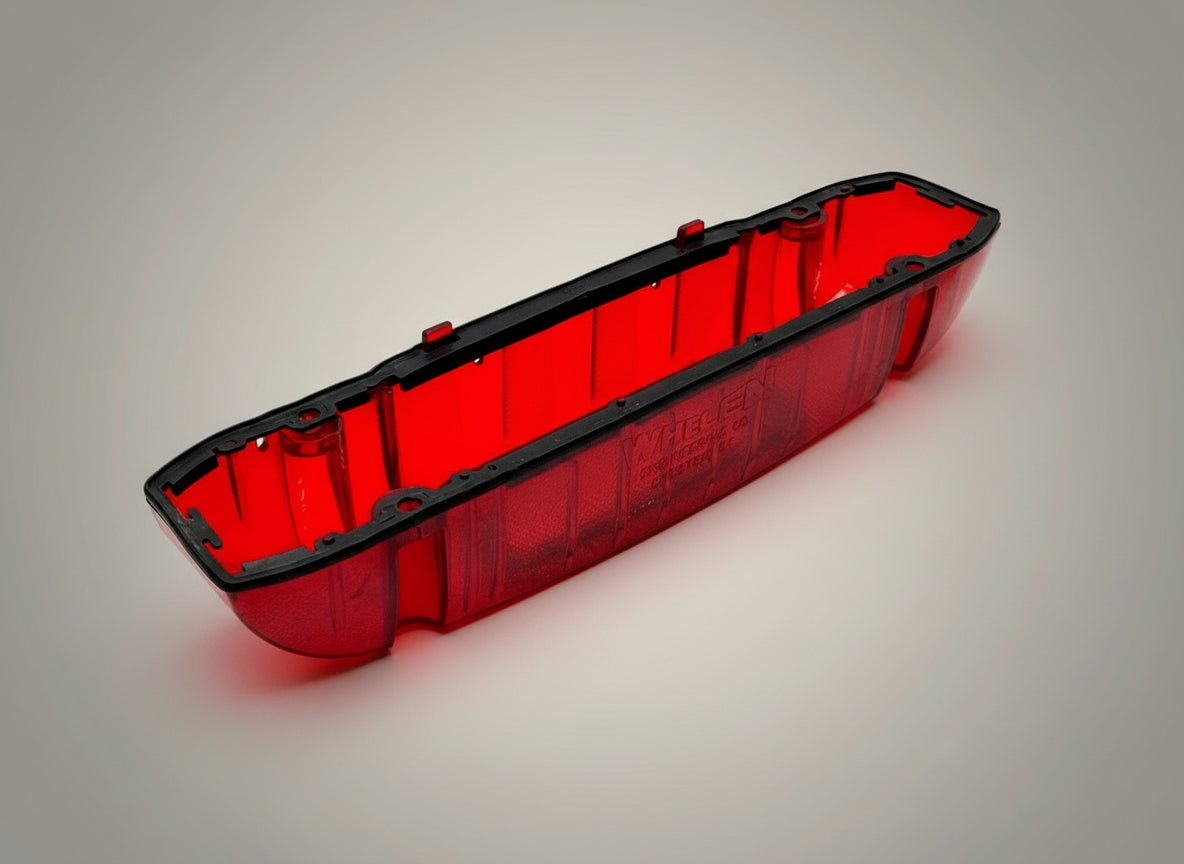 Whelen Liberty Patriot Lightbar - Red End Cap with Clear Alley Light Lens, Gasket and Screws