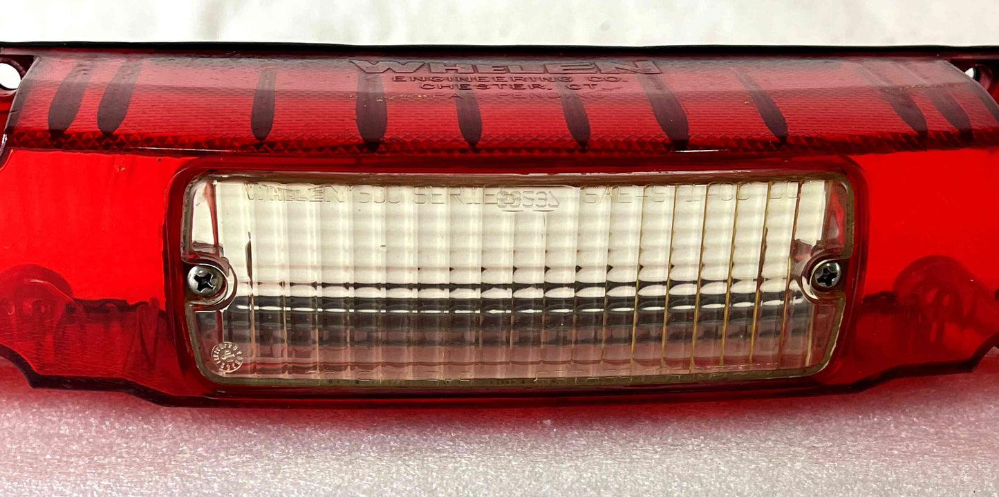 Whelen Liberty Patriot Lightbar - Red End Cap with Clear Alley Light Lens, Gasket and Screws