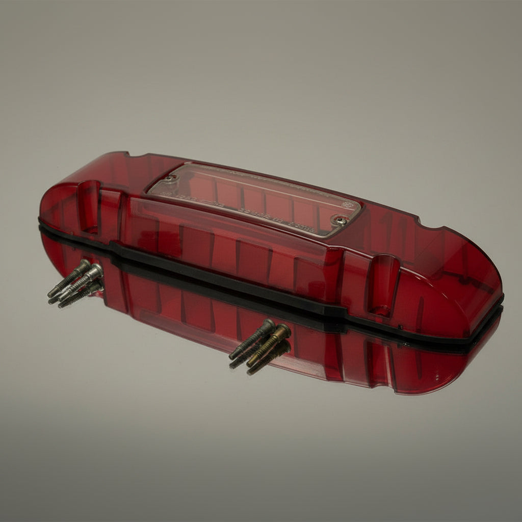 Whelen Liberty Patriot Lightbar - Red End Cap with Clear Alley Light Lens, Gasket and Screws