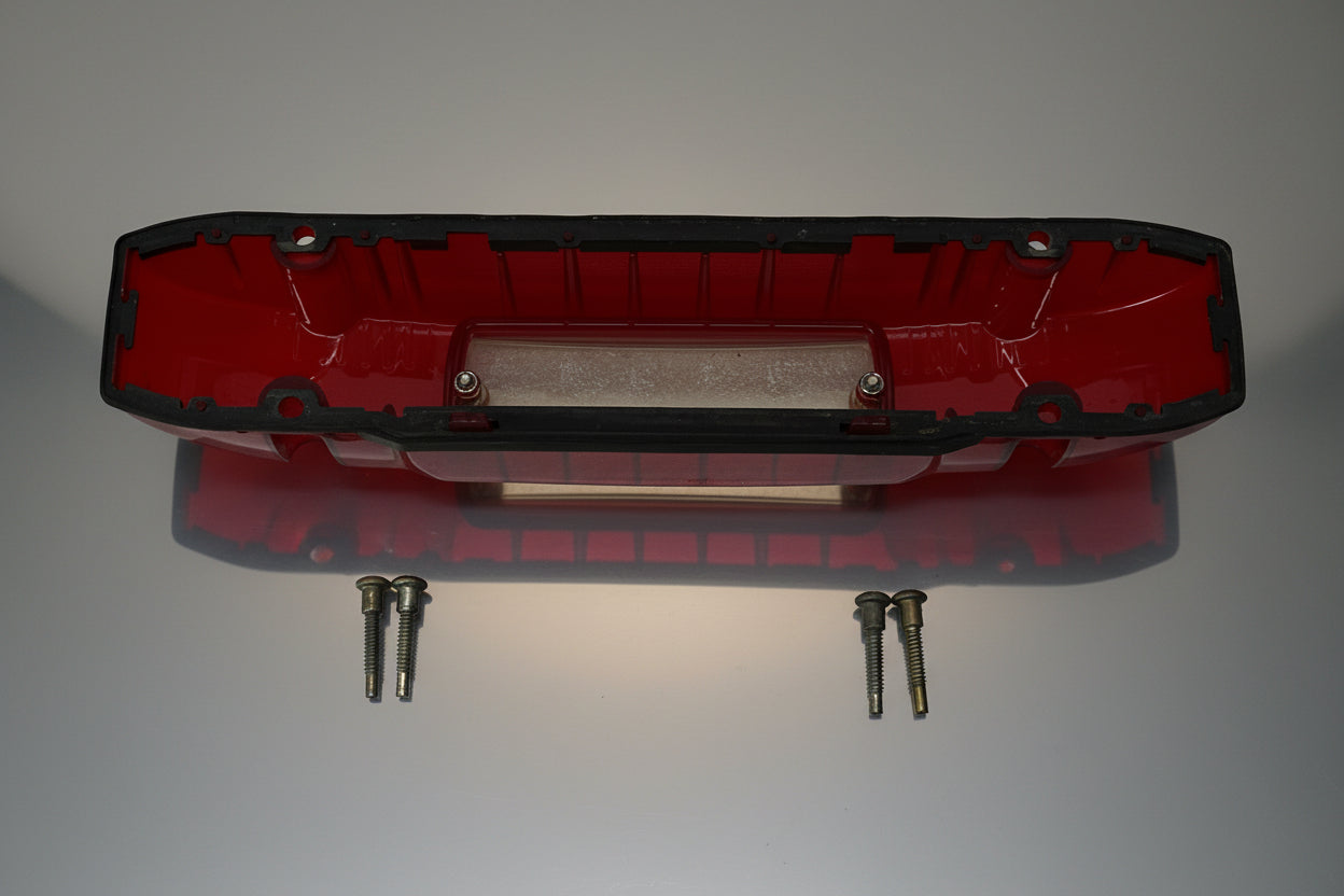 Whelen Liberty Patriot Lightbar - Red End Cap with Clear Alley Light Lens, Gasket and Screws