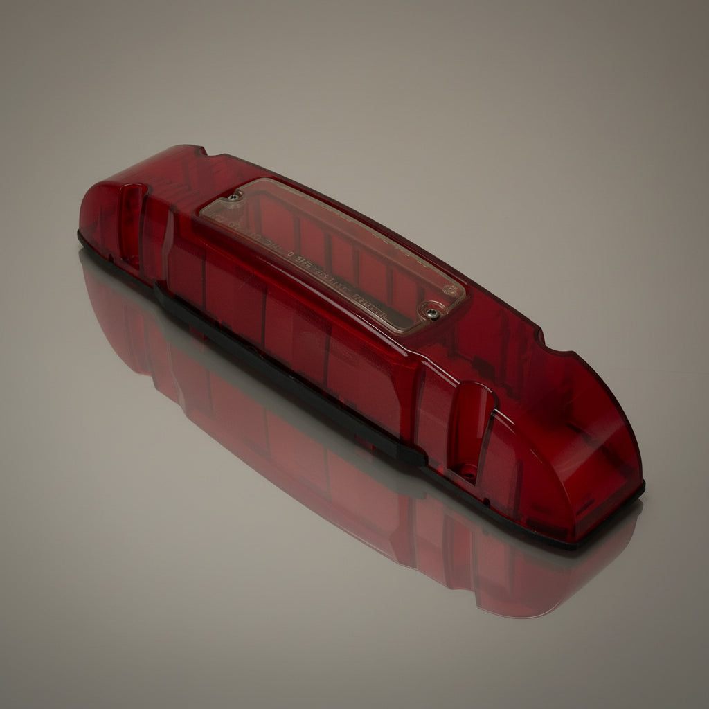 Whelen Liberty Patriot Lightbar - Red End Cap with Clear Alley Light Lens, Gasket and Screws