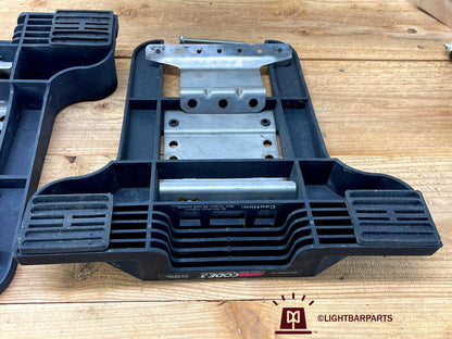 CODE 3 Lightbar  - Pair Mounting Feet with Dual Tension Bolt Gutter Clamps