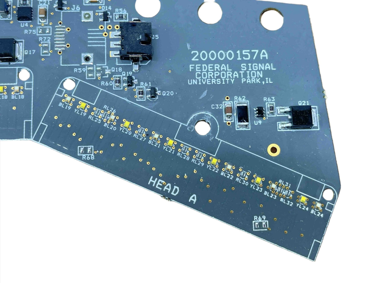 Federal Signal ILS - Advanced Off Axis FSJOIN Passenger Side - PN: 20000157-2222Z6N8 Blue/White