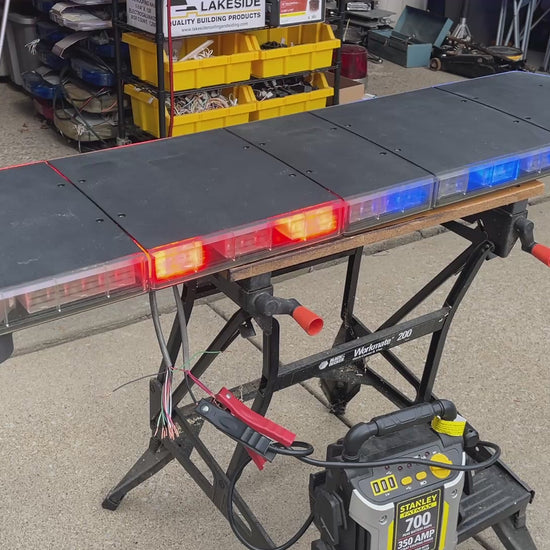 Code 3 Defender Lot of 5 TriCore Lightbars - 53" Blue / Red with Takedown and Alley Lights
