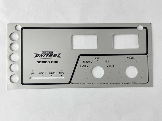 Unitrol Series 800 Siren Parts - Faceplate For Two Position Selector Switches