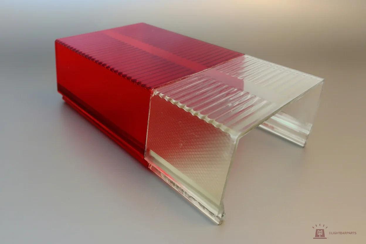 (Secondary / Non-feed) Watermarked - Whelen Edge Freedom Series Lightbar - Red Clear Hybrid Lens - 6 1/8" Long