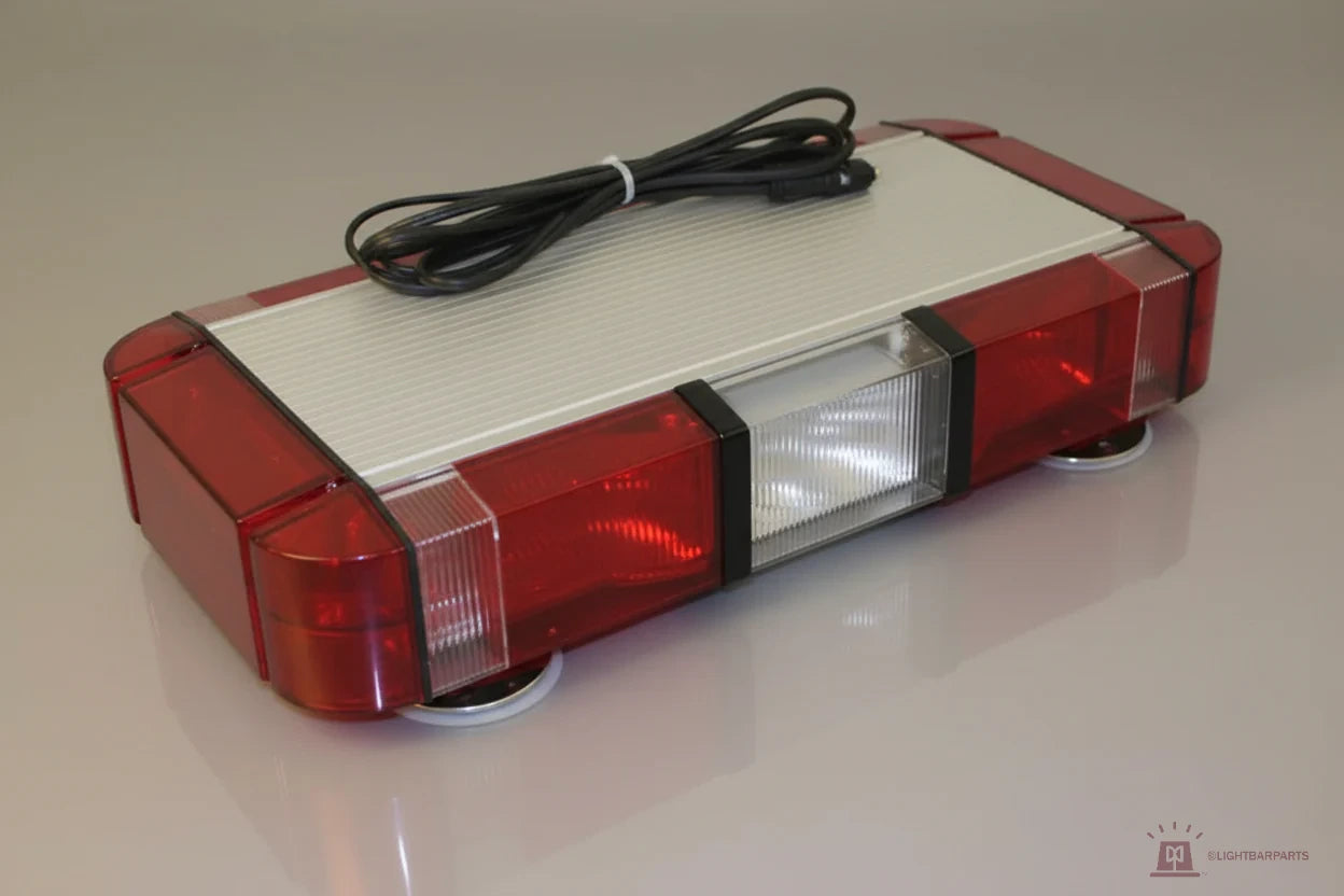 (Secondary / Non-feed) Watermarked - Whelen Edge Freedom Series Lightbar - Red Clear Hybrid Lens - 6 1/8" Long