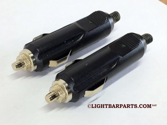 2 Pack 12V Male Car Cigarette Lighter Socket Plug Connector with 10A Fuse - light bar parts