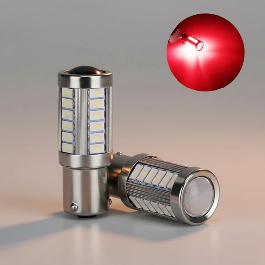 Federal Signal Code3 Lightbar Rotator Beacon - Pair (2) of LED Twist Lock Replacement Bulb - Red