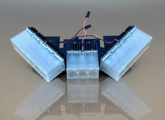 Code 3 Defender Lightbar - TriCore LED - Corner Assembly Blue with White Alley