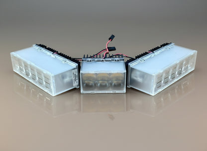 Code 3 Defender Lightbar - TriCore LED - Corner Assembly Blue with White Alley