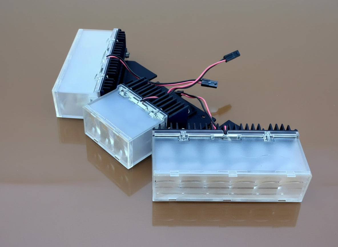 Code 3 Defender Lightbar - TriCore LED - Corner Assembly Blue with White Alley