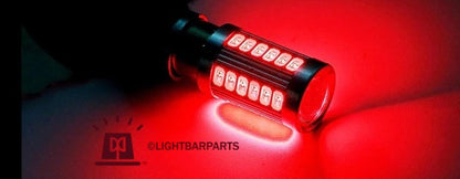 Federal Signal Code3 Lightbar Rotator Beacon - Pair of LED Twist Lock Replacement Bulb - Red