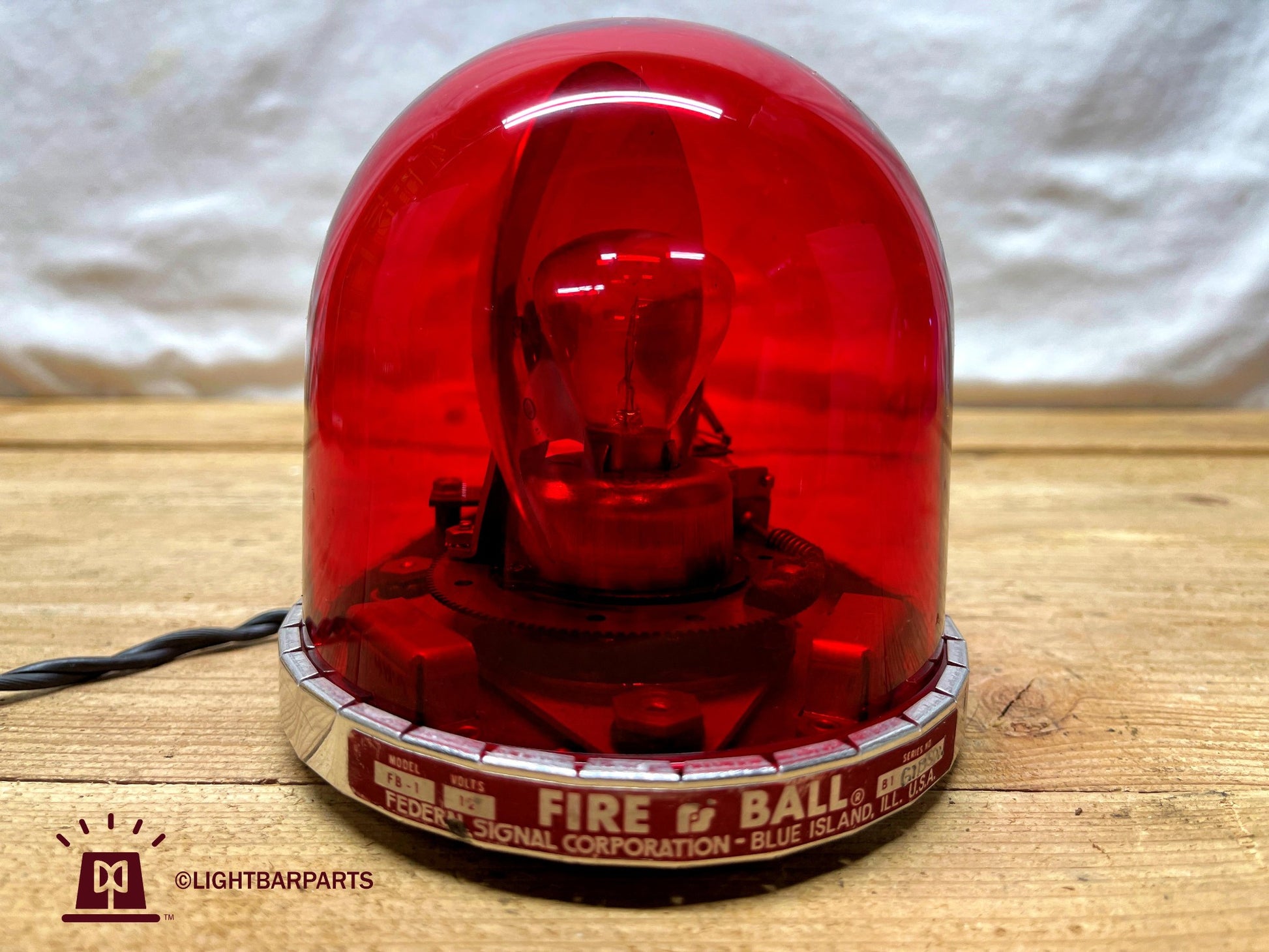 Federal Signal - Red Fire Ball - First Generation - Model FB-1 / 12V - Kojak Light