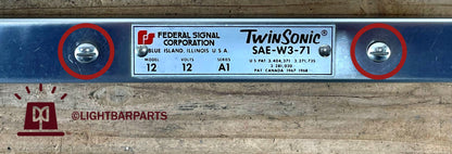 Federal Signal Twinsonic  - Pair (2) of End Cap Screws - Stainless Steel - New