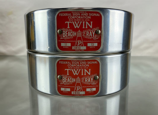 Federal Signal Visibar Twin Beacon Ray Model 11 - Matching Retaining Ring Pair