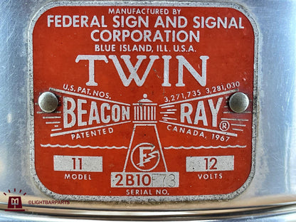 Federal Signal Visibar Twin Beacon Ray Model 11 - Matching Retaining Ring Pair