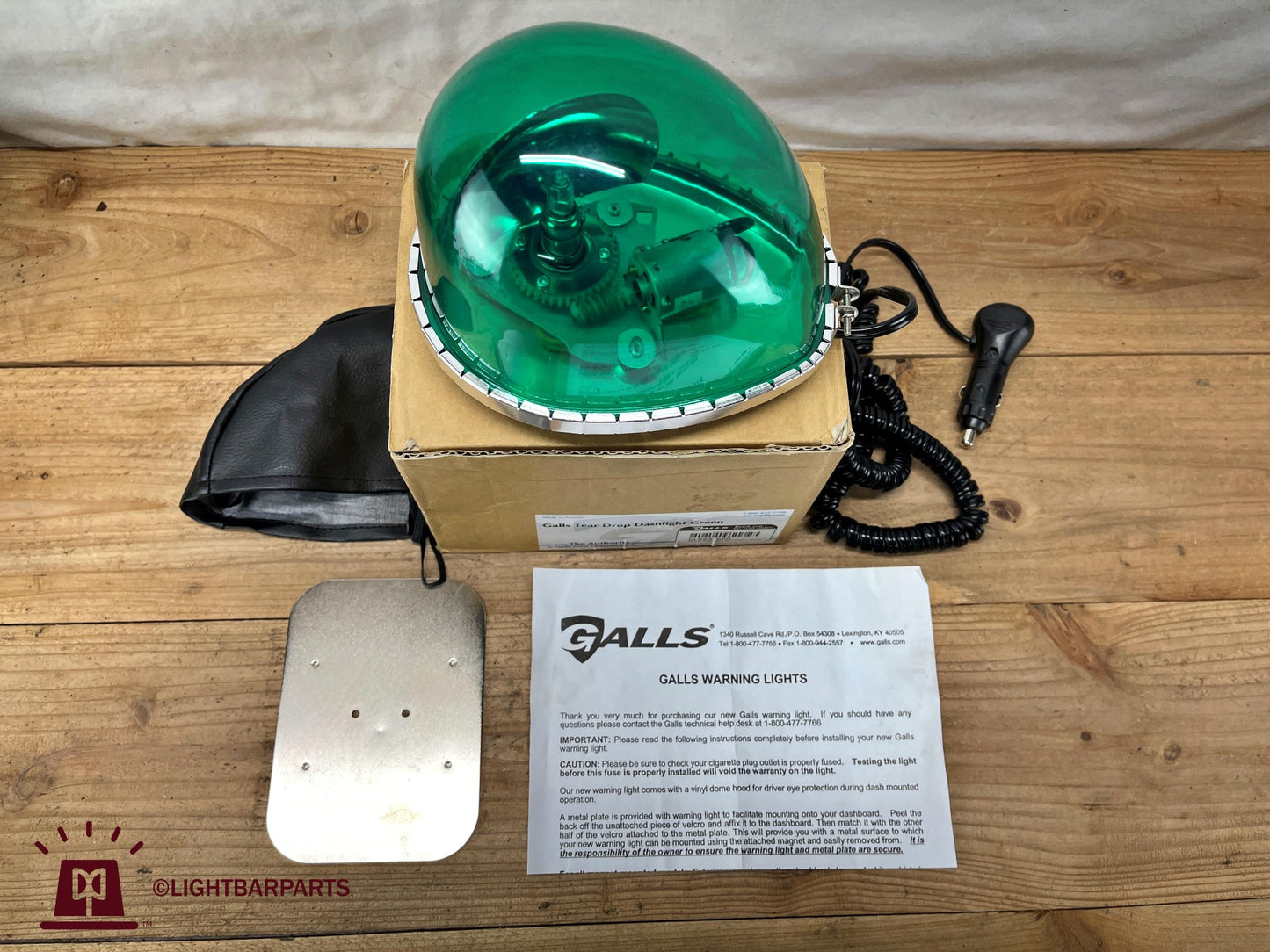 Galls - Green - Tear Drop - Dashlight - PN: DL089 - 12v - With Cover New Open Box