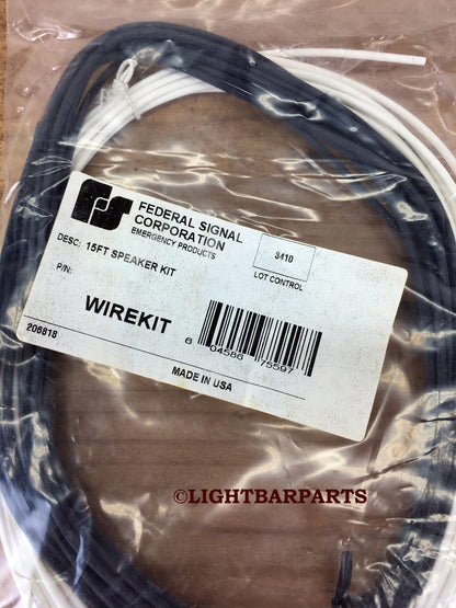 Federal Signal 15' Siren Speaker Wire PN: 206818 For - PA300 - AS124 - light bar parts