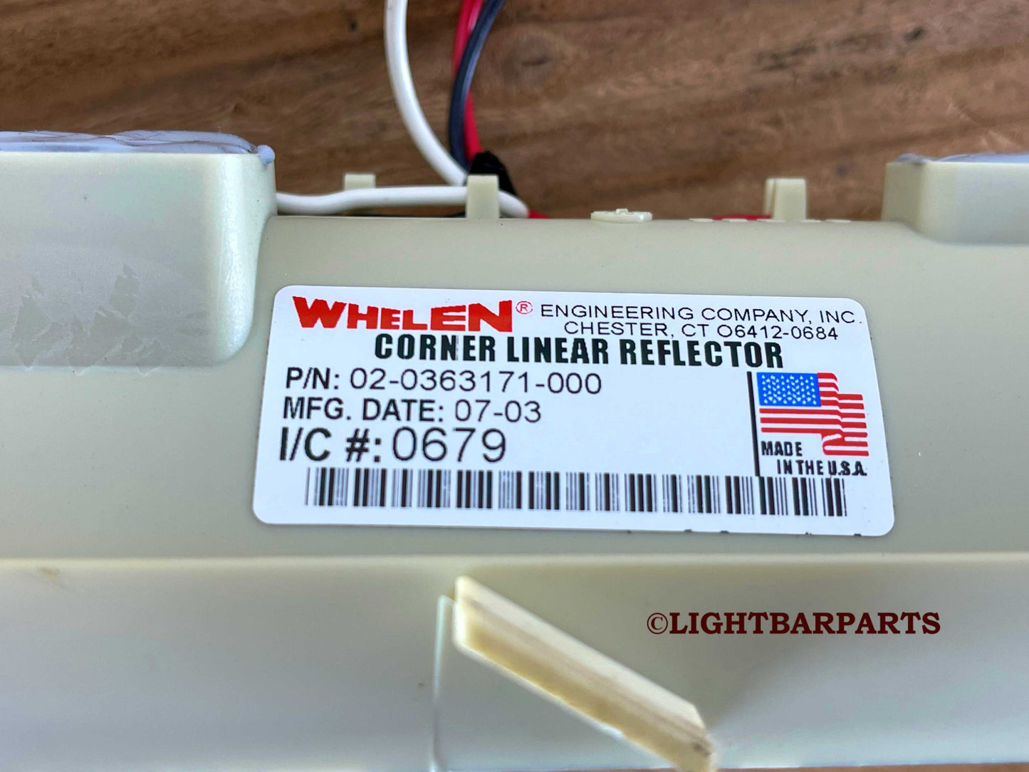 Whelen Edge 9000 9M Lightbar - Corner Linear Strobe Assembly P/N: 02-0363171-000