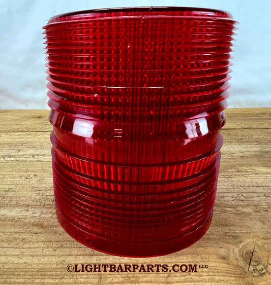 Red Beacon Strobe LED Light - Lens Dome - 6" Tall  x  5-1/2" Base