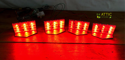 Federal Signal Vista CUDA Lightbar - RARE Clip On RED LED Lower 4 Lamp Upgrade Kit