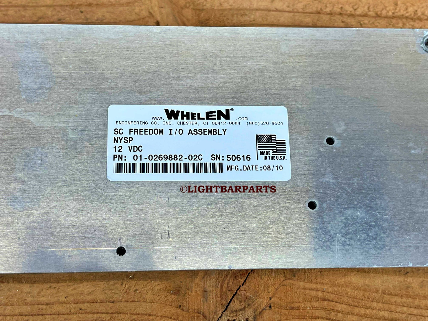 Whelen Freedom Lightbar - Special New York State Police Freedom I/O Assembly P/N: 01-0269882-02C