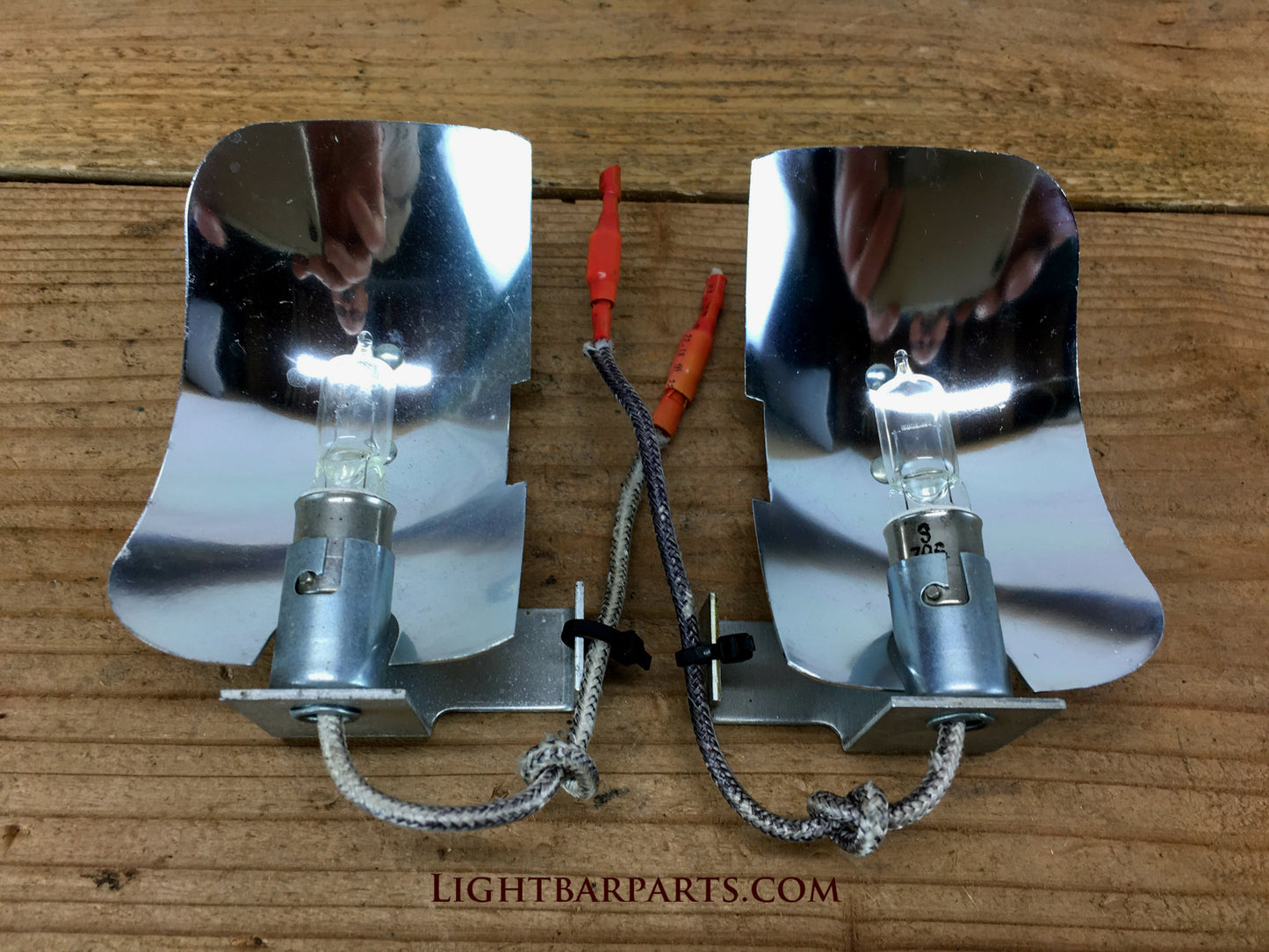 Vintage Federal Signal Jetsonic Lightbar - Left & Right Reflector Light Assembly