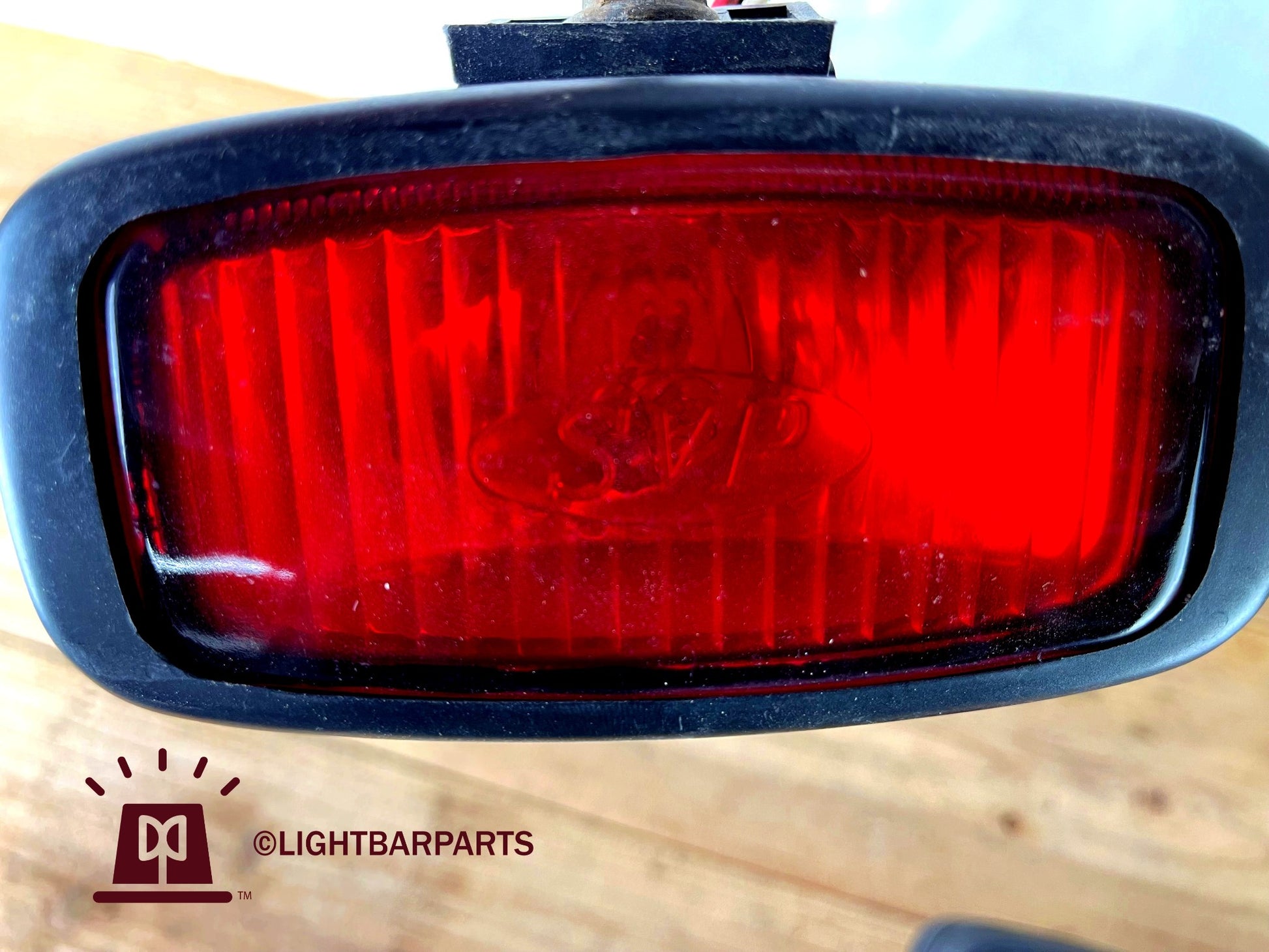 SVP Pair of Mini Rectangular Strobe Heads - Red Lens