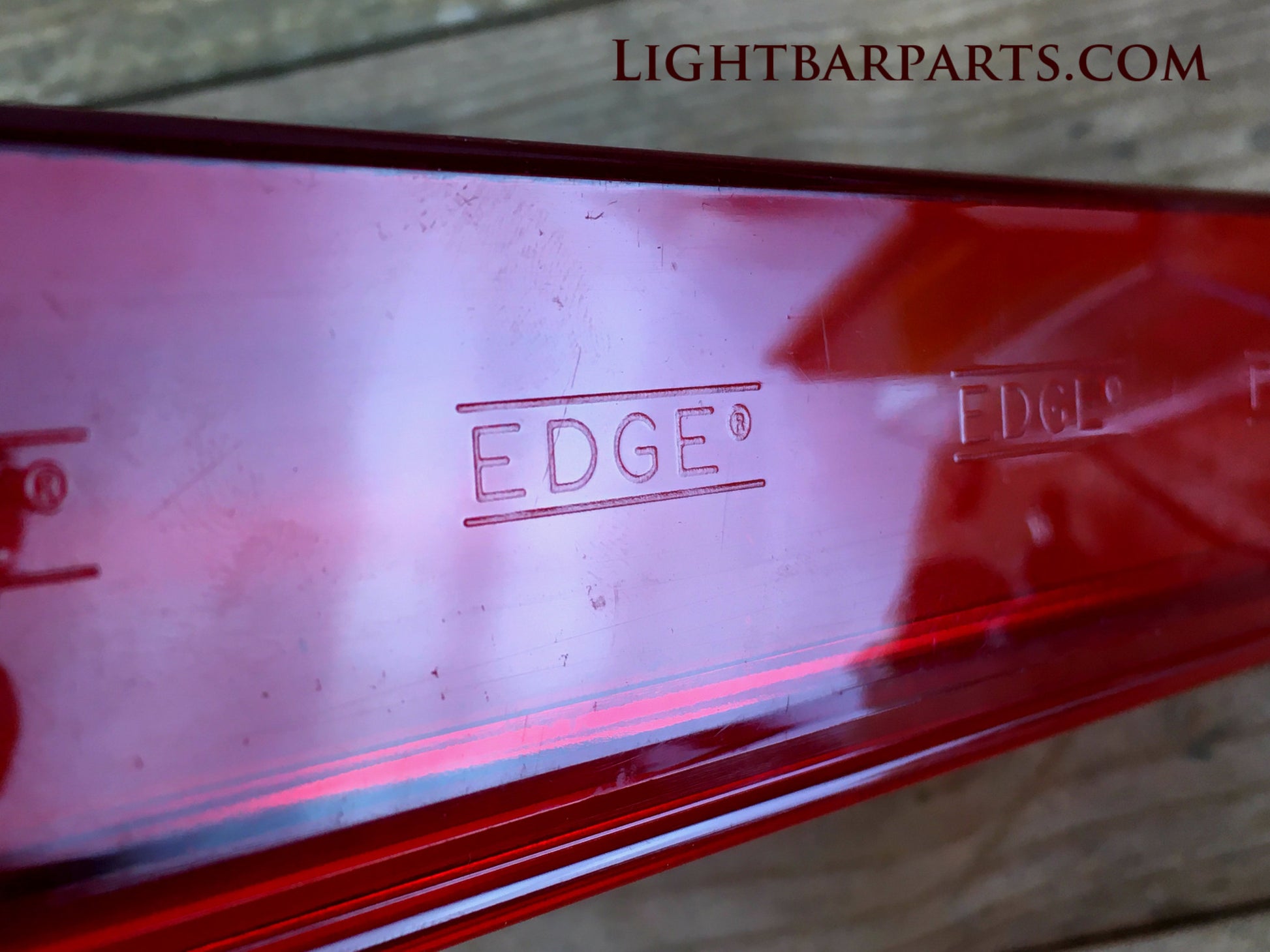 Vintage Whelen 7-1/4" inch Edge 9000 9M Mini Lightbar Red Lens Section Light Bar Parts