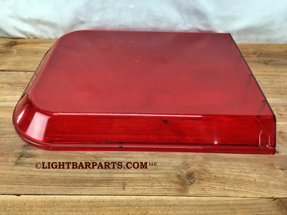 Star Headlight Lantern - Vintage Sabre Lightbar - Red End Dome with Screws - light bar parts