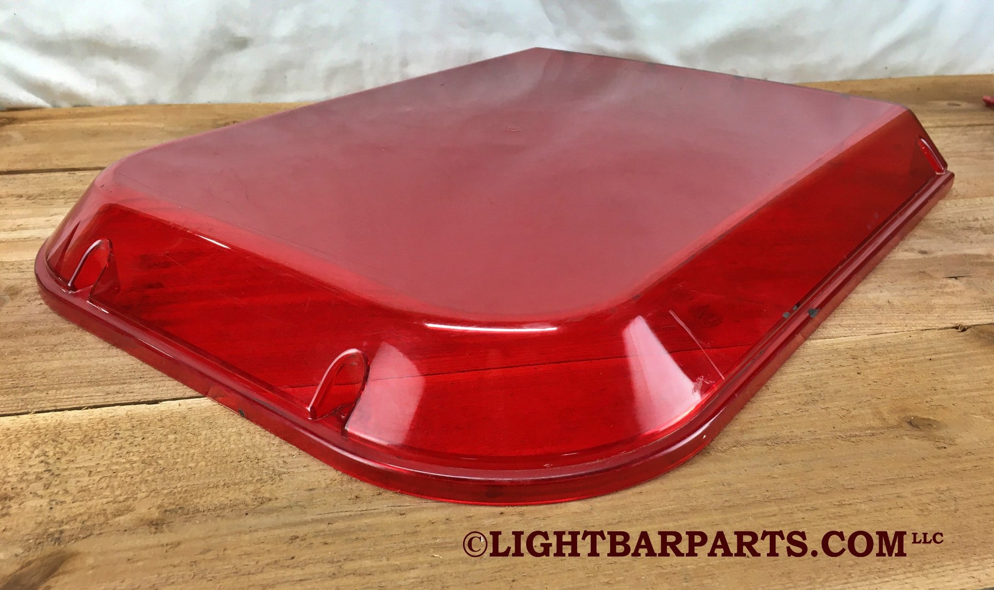 Star Headlight Lantern - Vintage Sabre Lightbar - Red End Dome with Screws - light bar parts