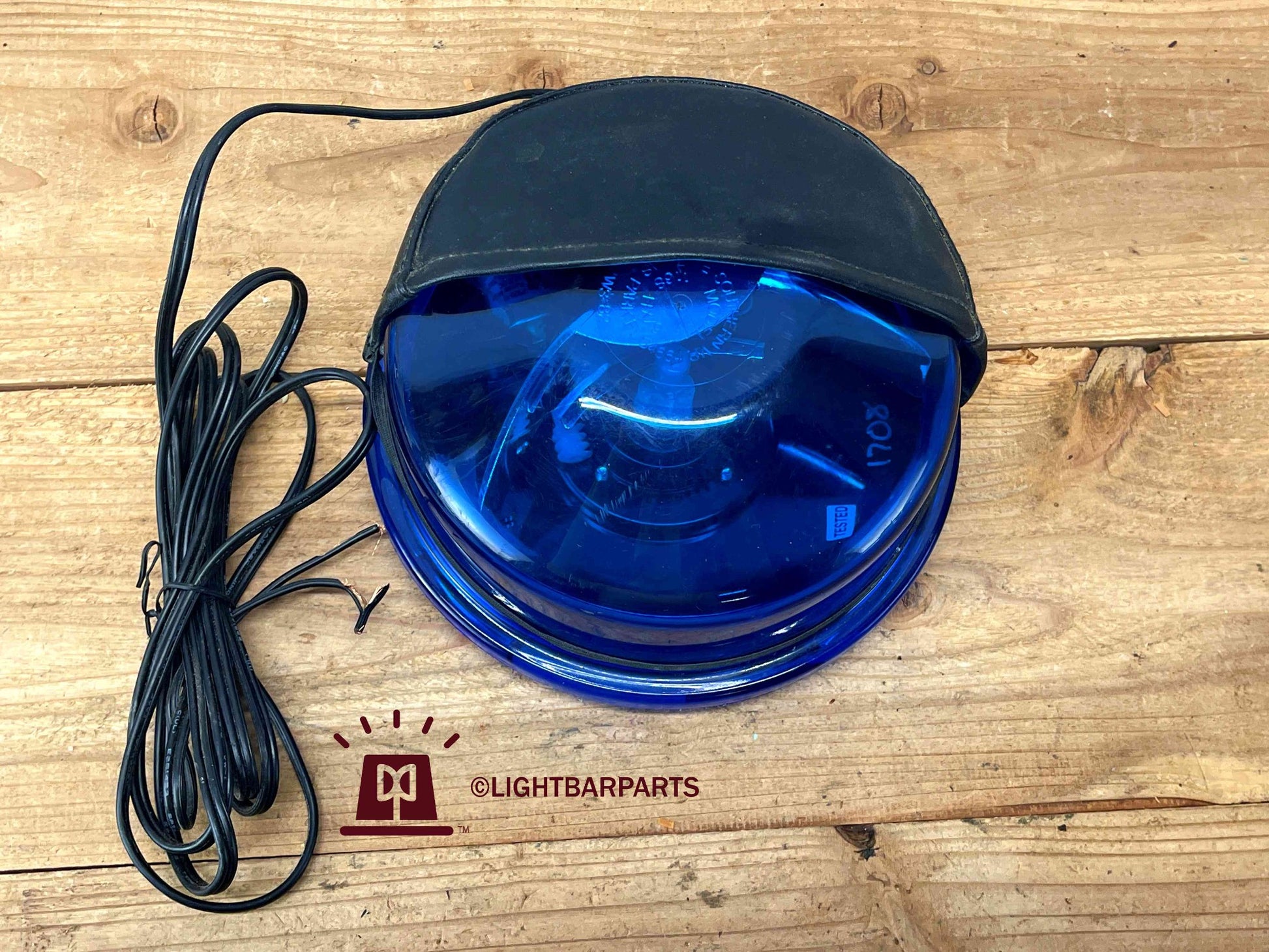 Star Warning Systems - Blue Pancake Light with Hood - Model 1169HM