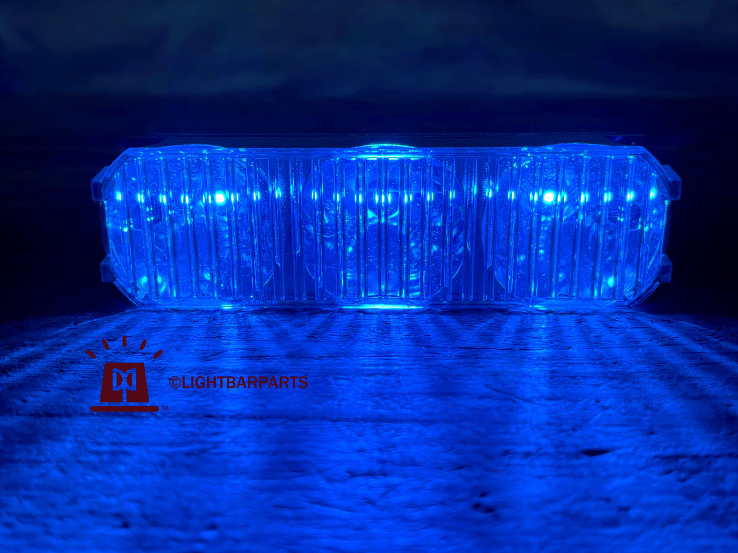 Whelen Justice Series Lightbar - Con 3 LED Module - Blue - P/N 01-026B568-20A