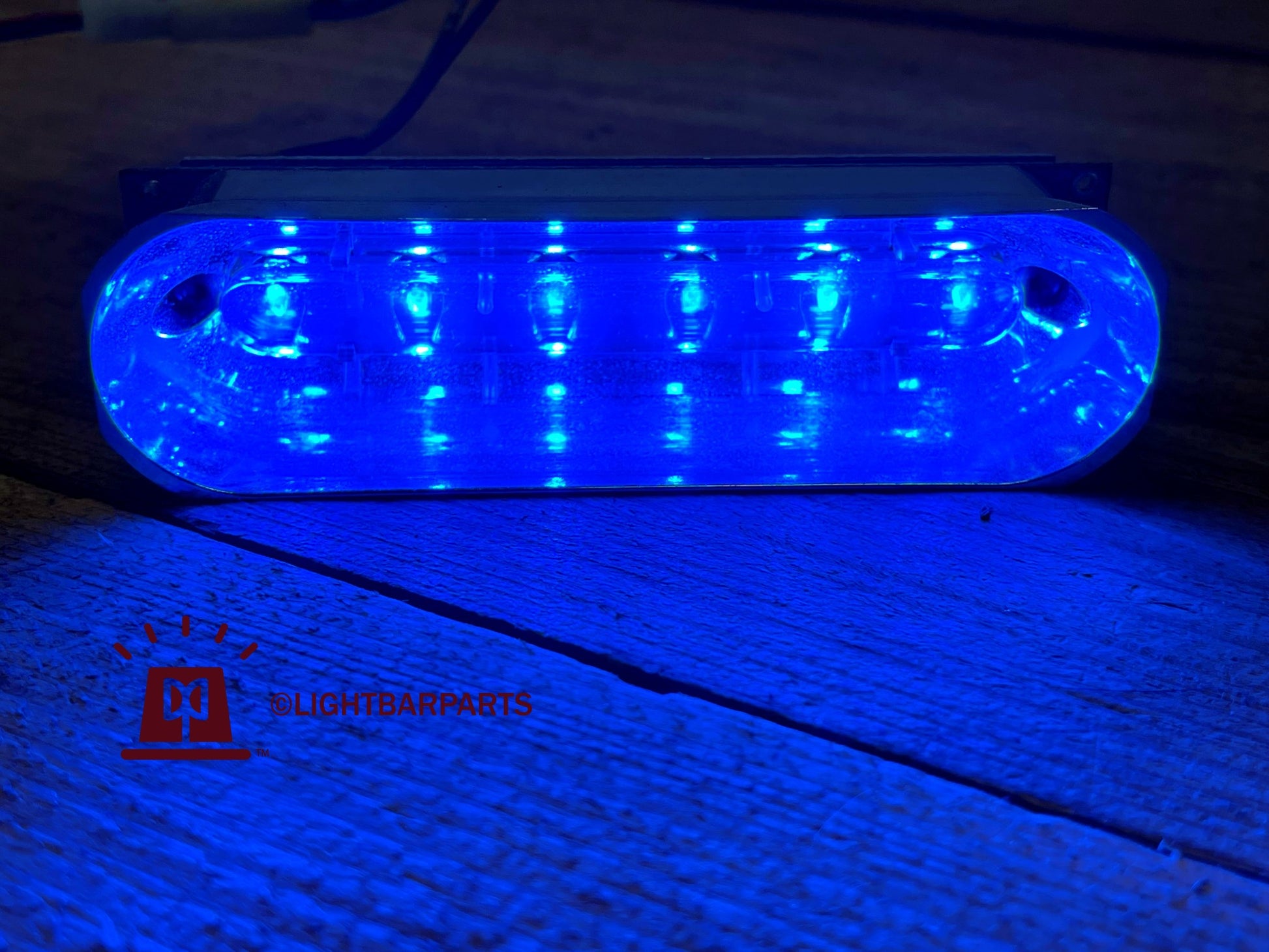 Whelen Justice Responder LP Lightbar - LIN6 Inboard LED - 01-026A518-210 - Blue